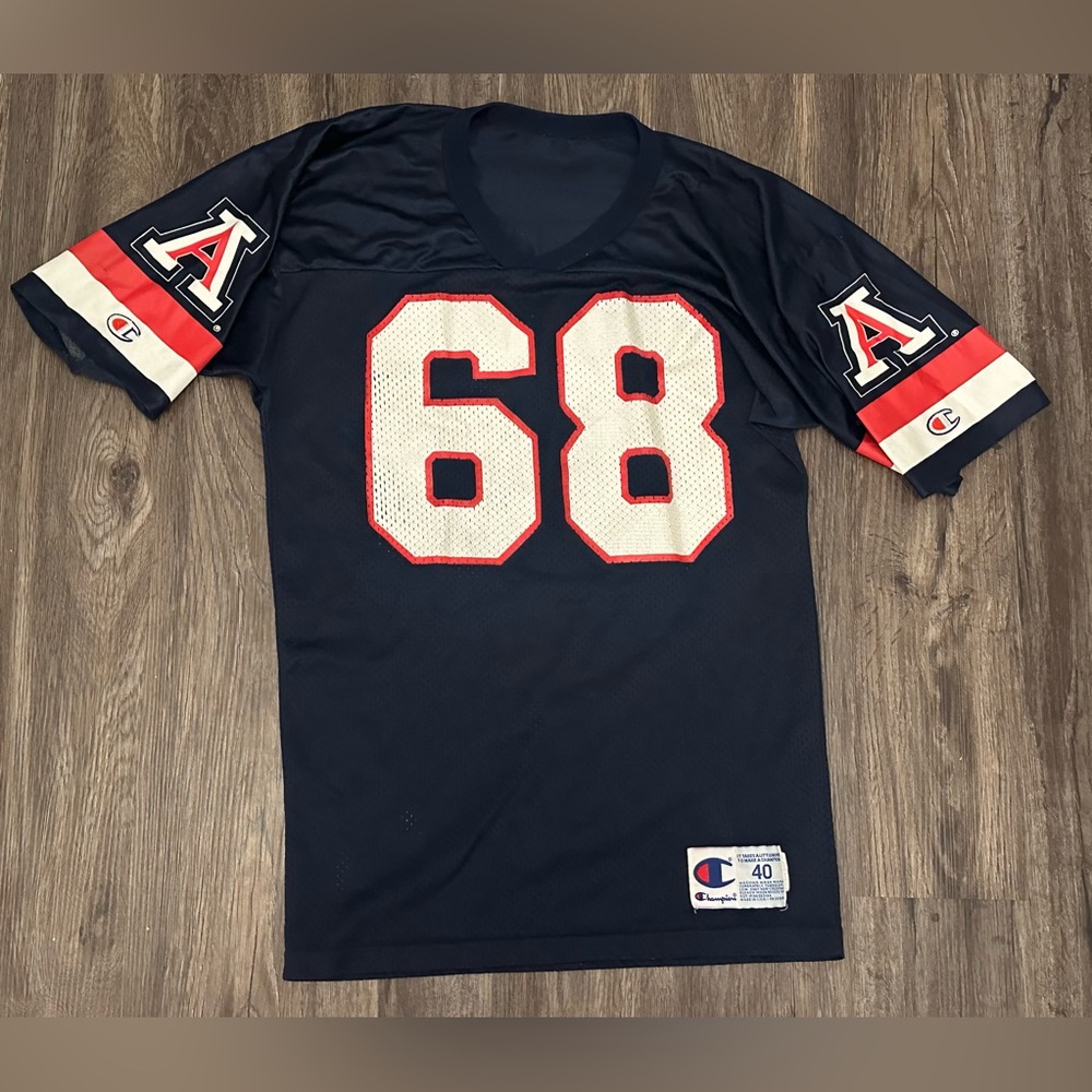 Vintage Men’s Champion Arizona Wildcats Blue/ Red Football Jersey- 40 (Medium)